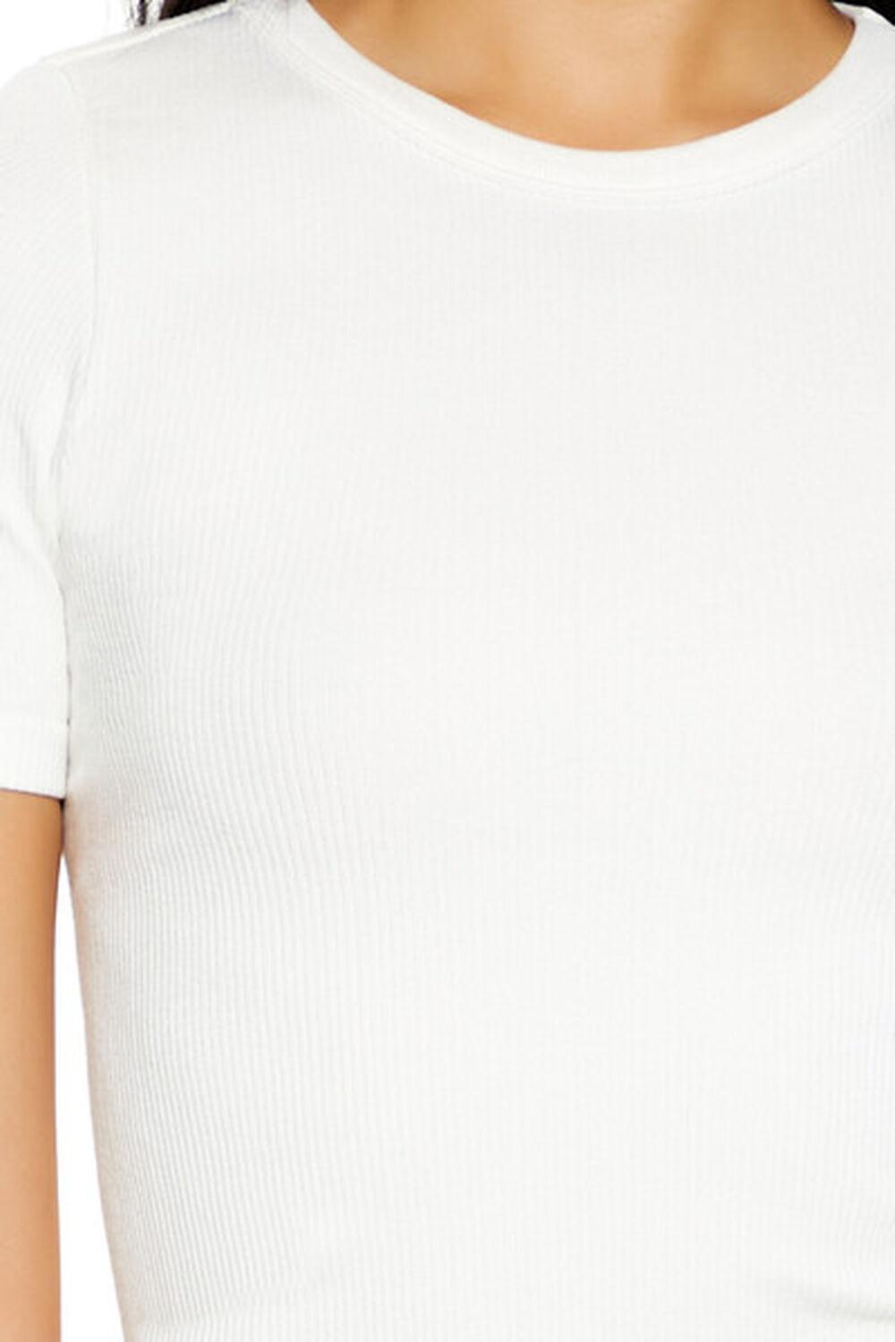 Cropped Seamless Ribbed Tee | Forever 21 Product Image