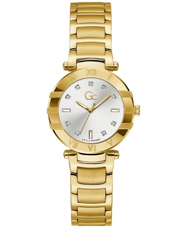 Guess Gc Cruise Womens Swiss Gold-Tone Stainless Steel Bracelet Watch 32mm Product Image