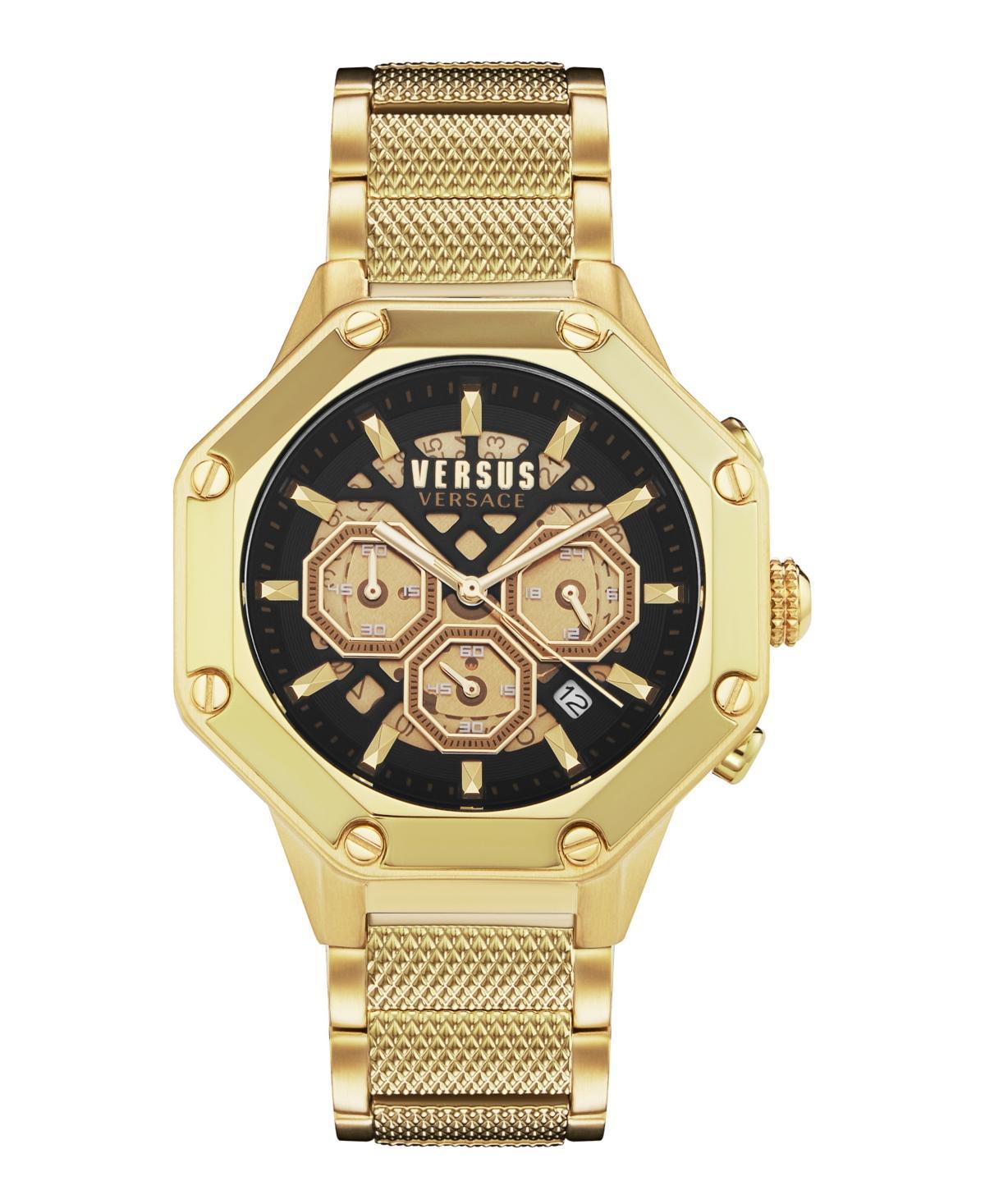 Versus Versace Mens Palestro Ip Yellow Gold Stainless Steel Watch 45MM - Gold Product Image