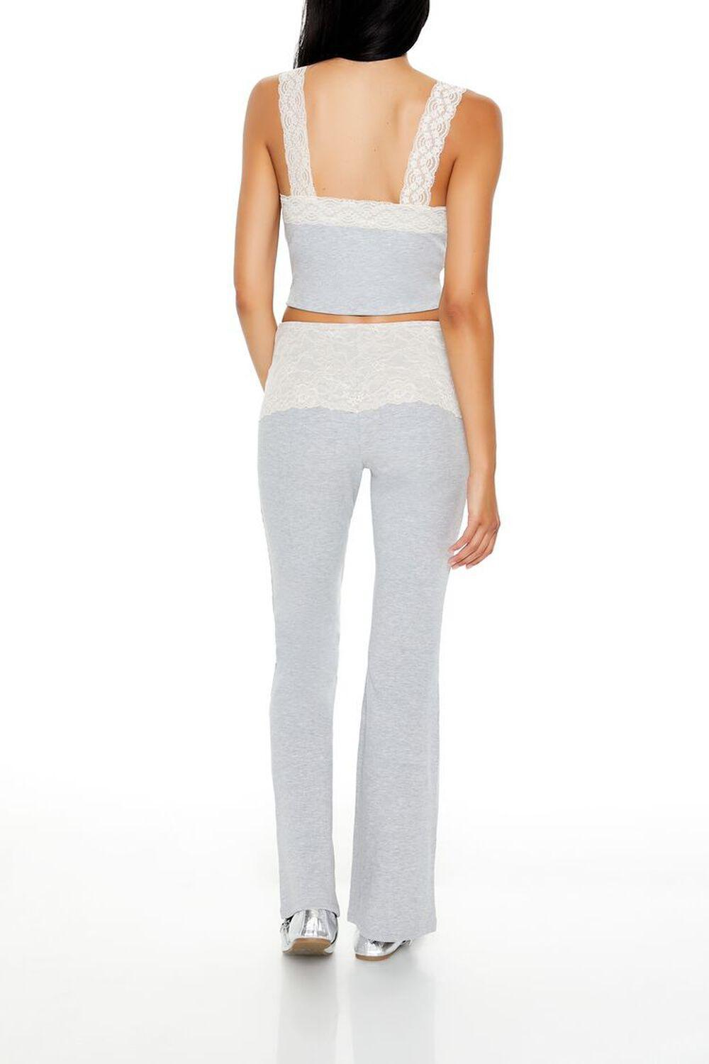 Lace-Trim Flare Pants | Forever 21 Product Image