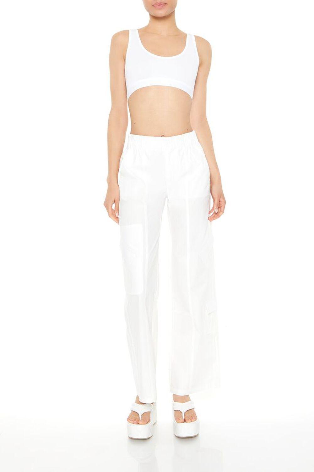 Mid-Rise Straight-Leg Cargo Pants | Forever 21 Product Image