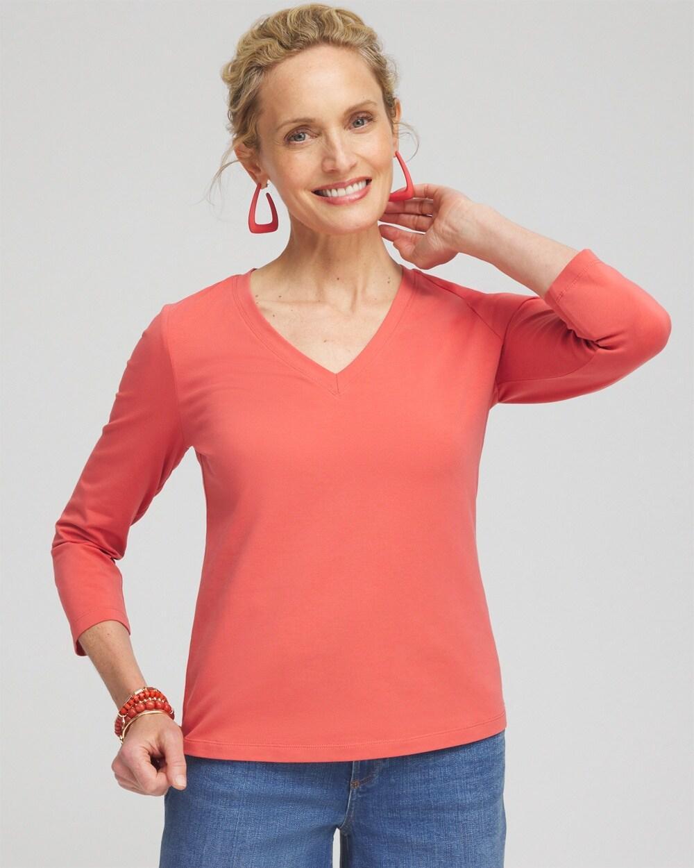 Women's 3/4 Sleeve Perfect Tee Product Image