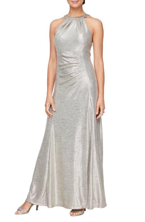 Alex Evenings Metallic Sleeveless Gown Product Image