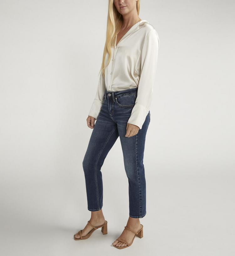 Silver Jeans® Ladies' Suki Mid Rise Straight Crop Jeans Product Image