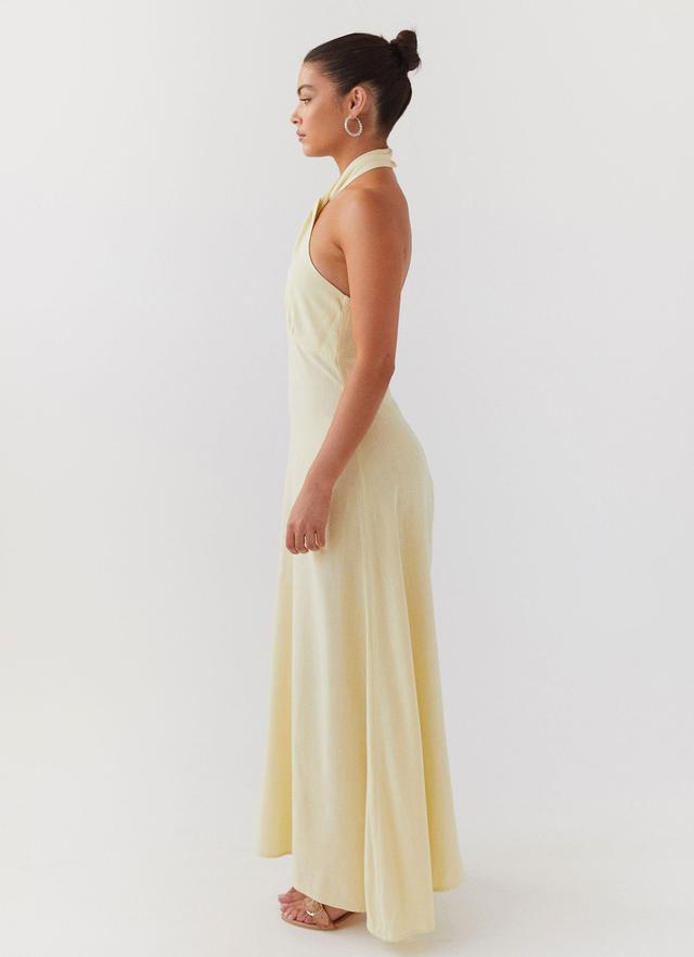 Adrienne Linen Maxi Dress - Lemon Product Image