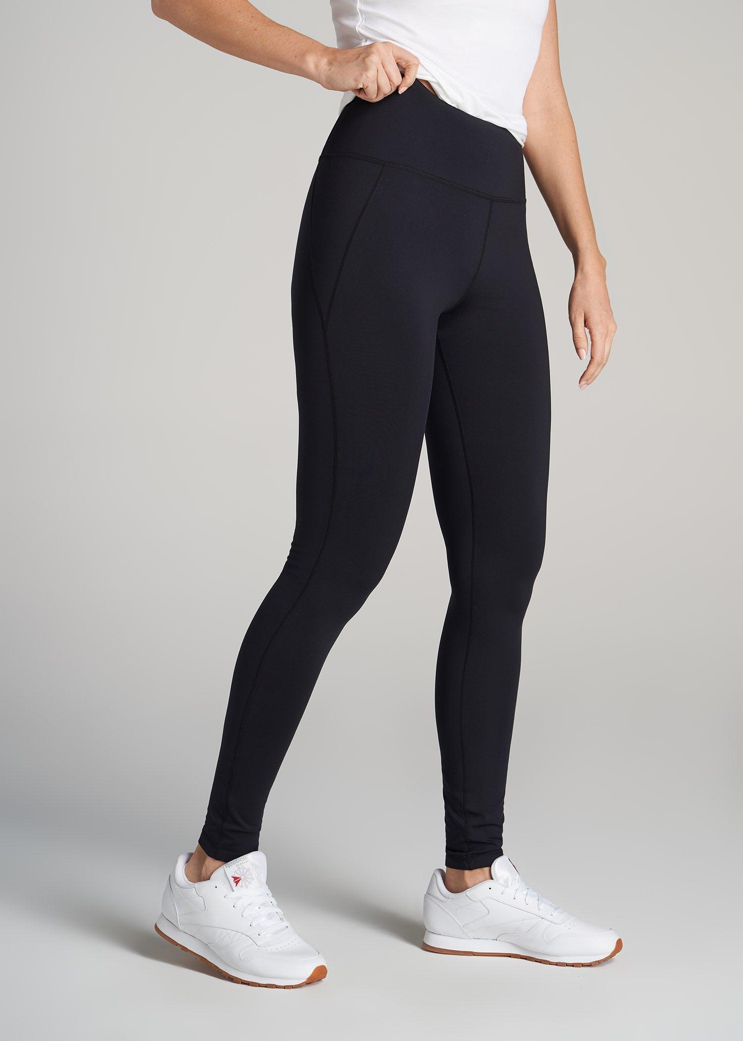 Fleece Lined Women's Tall Leggings in Black Female Product Image