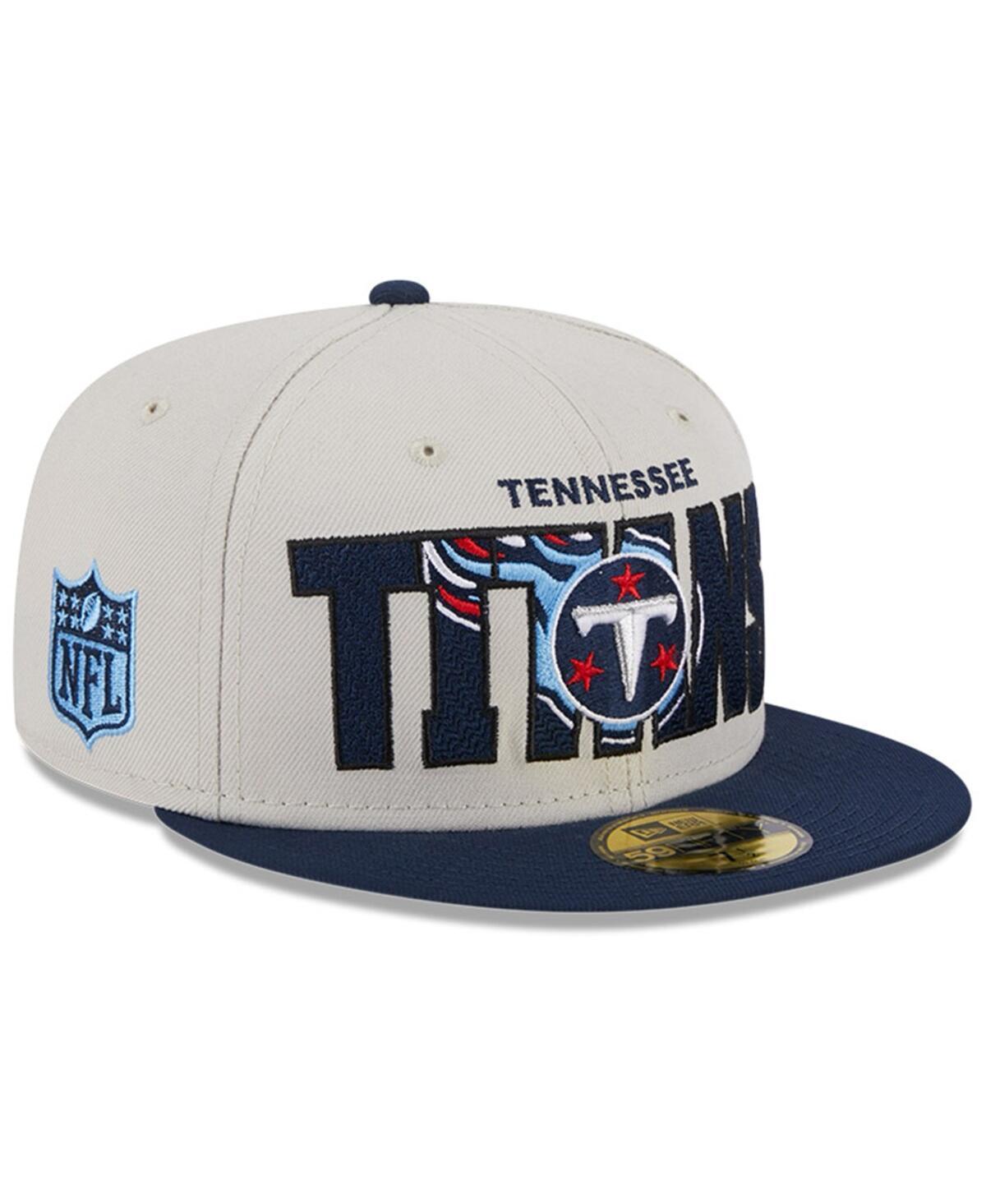 Mens New Era Stone Tennessee Titans 2023 Nfl Draft On Stage 59FIFTY Fitted Hat - Stone Product Image