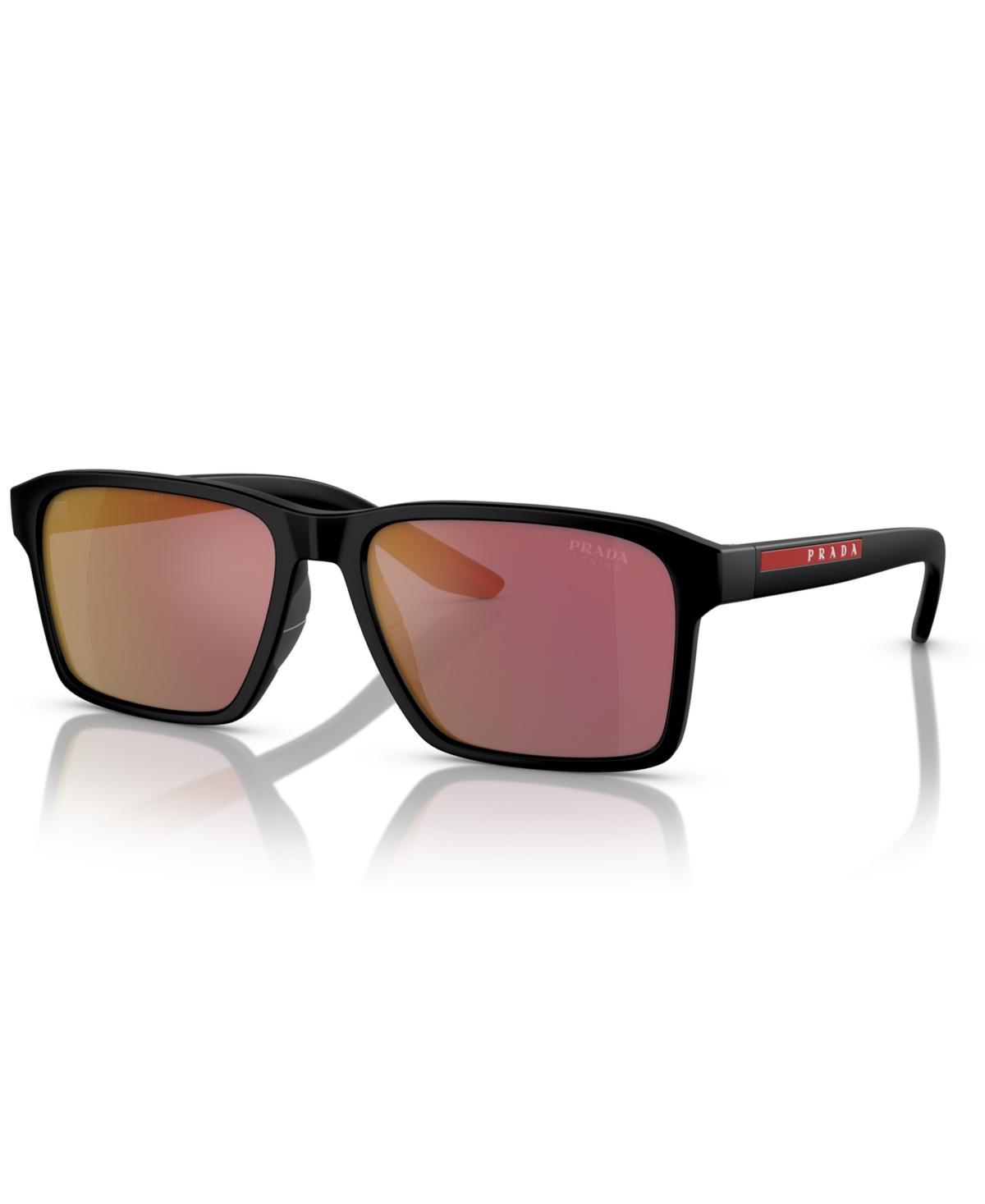 Prada Mens PS 05YS 58mm Mirrored Rectangle Sunglasses Product Image