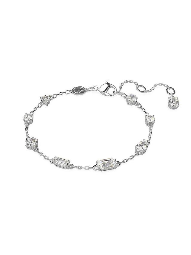 Womens Mesmera Rhodium-Plated & Swarovski Crystal Bracelet Product Image