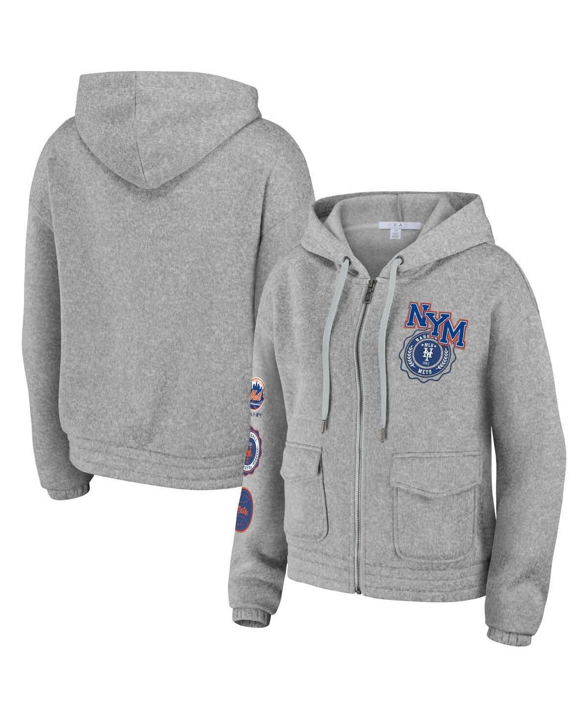 Womens WEAR by Erin Andrews Heather Gray Los Angeles Rams Full-Zip Hoodie Product Image