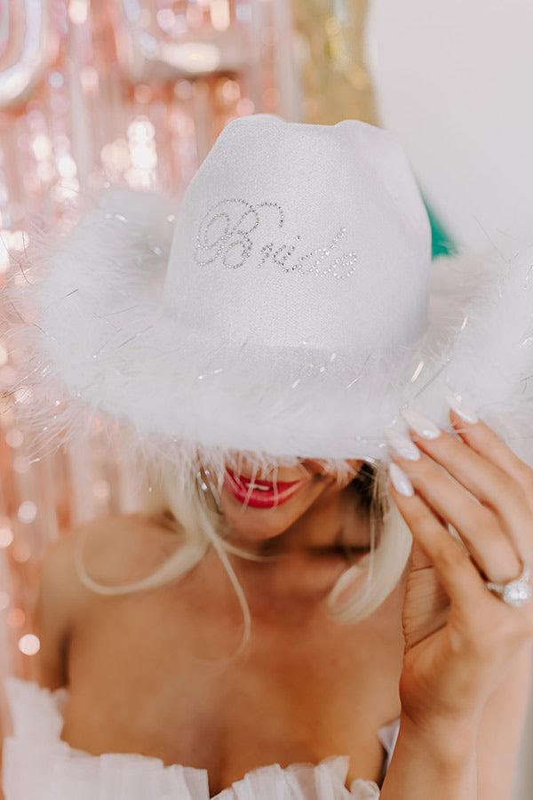 Bride Embellished Cowboy Veil Hat Product Image