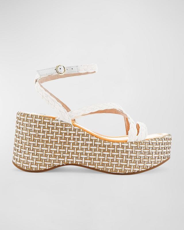 Miranda Flatform Raffia Sandals Product Image