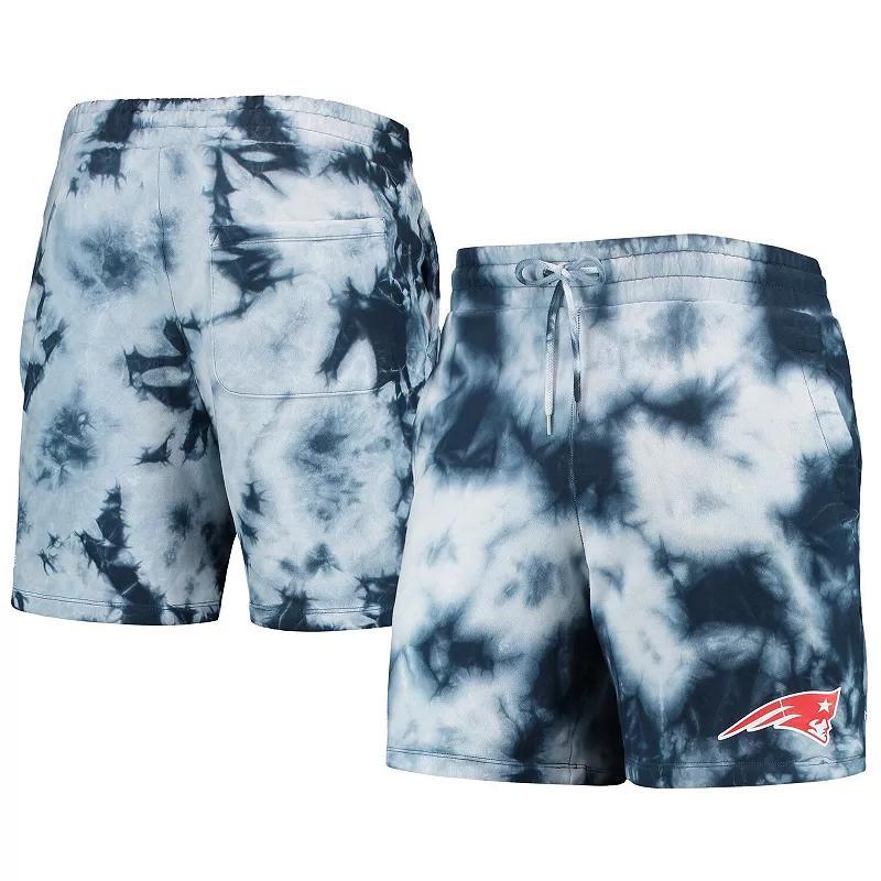 Mens New Era New England Patriots Tie-Dye Shorts Blue Product Image