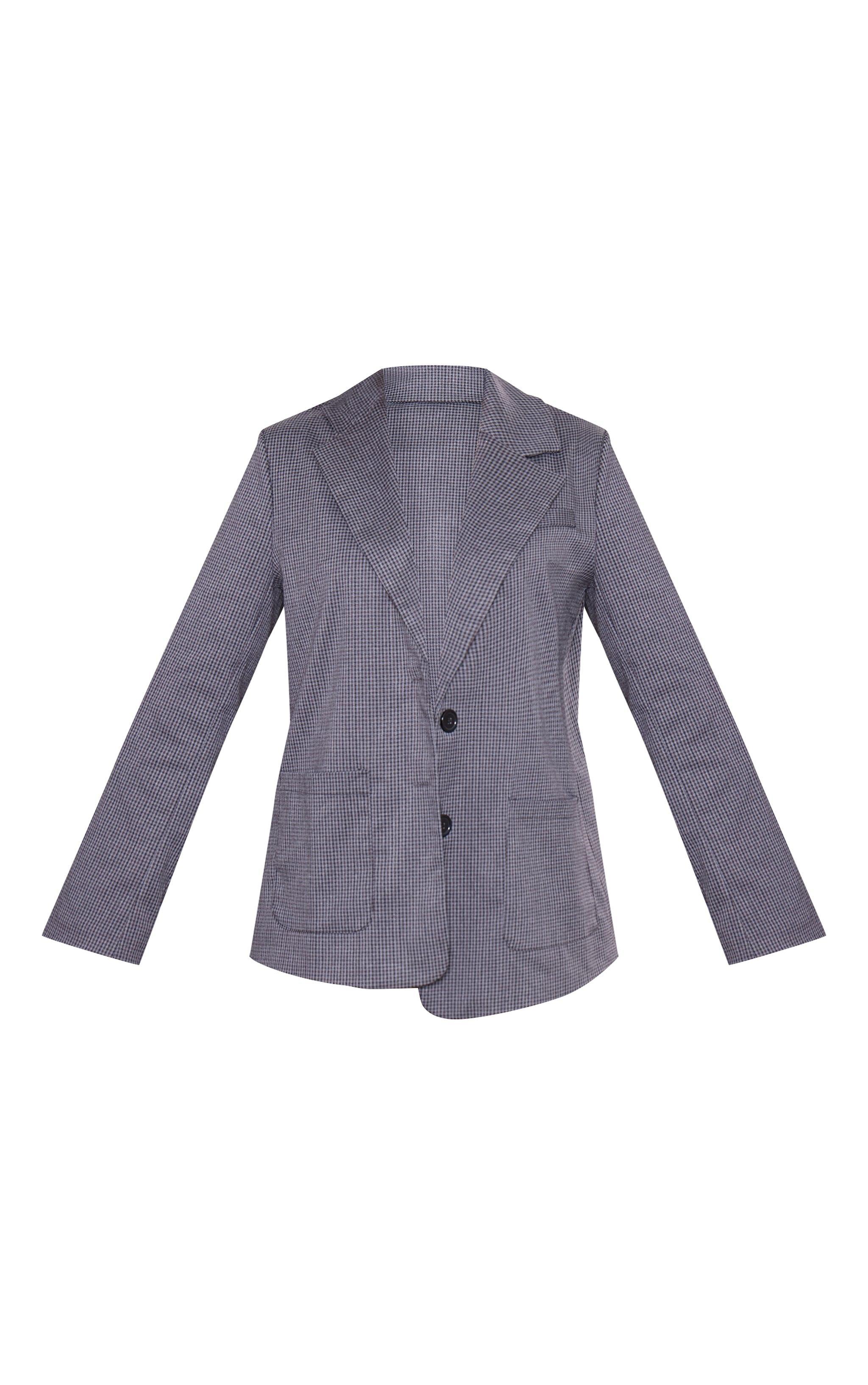 Grey Pocket Detail Oversized Blazer Product Image