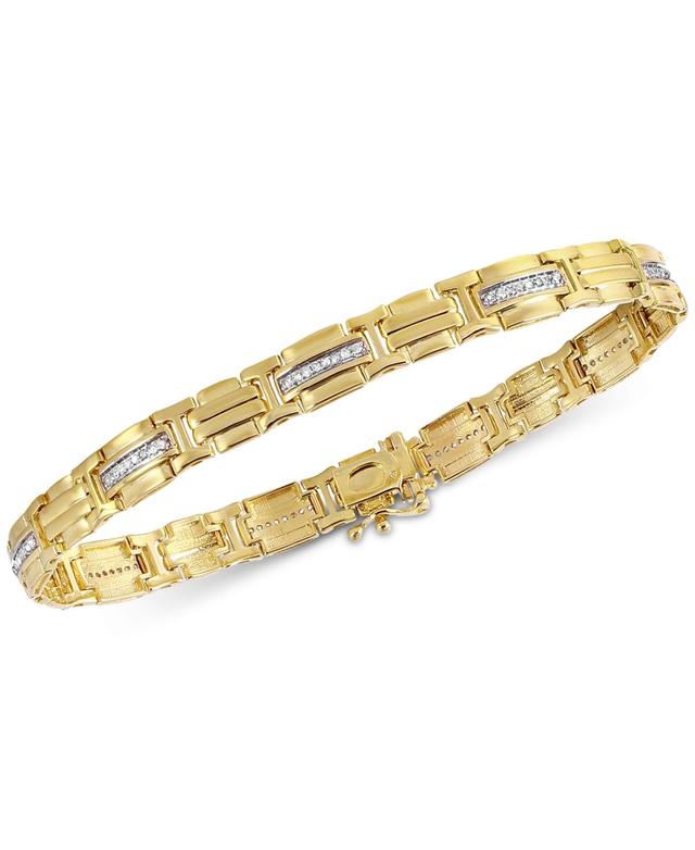 Mens Diamond (3/8 ct. t.w.) Bracelet in 10k Gold Product Image