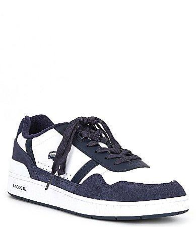 Lacoste Mens T-Clip Leather Retro Sneakers Product Image