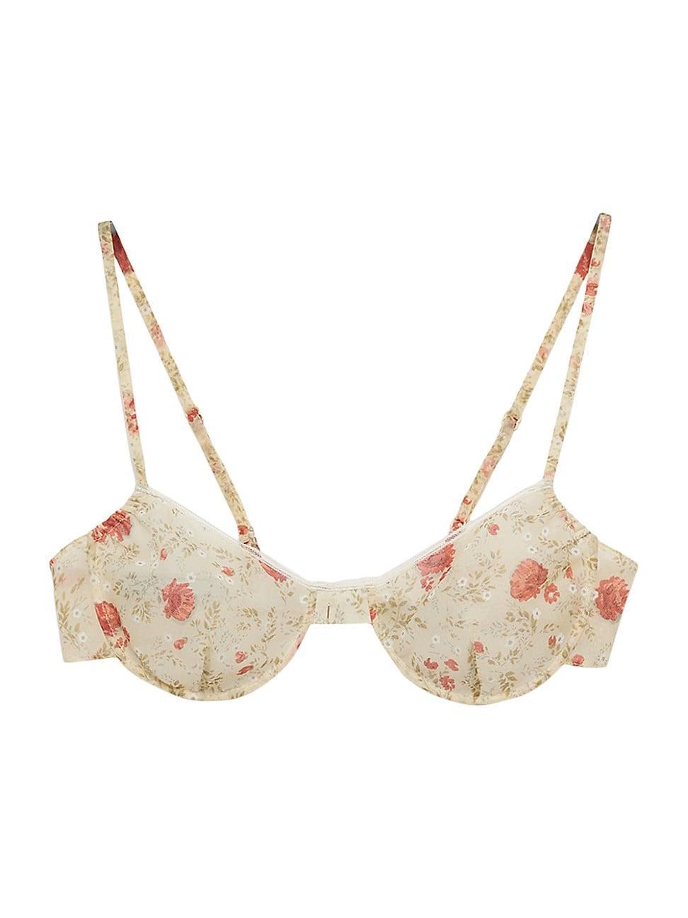 Womens Printed Nylonette Bra Top Product Image