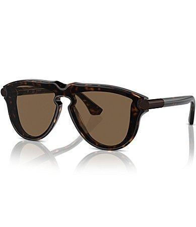 Burberry Mens BE4427 36mm Dark Havana Aviator Sunglasses Product Image