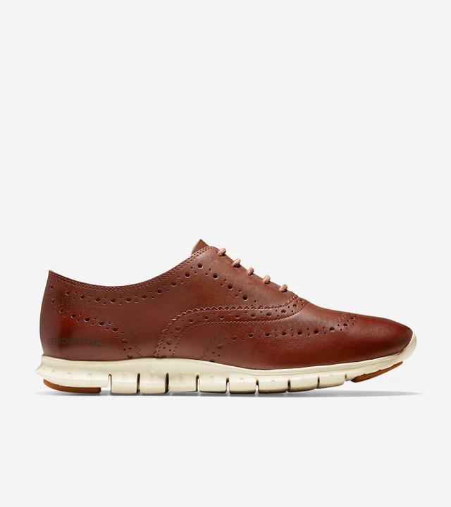 Cole Haan Zerogrand Wing Tip Oxford Closed Hole II (Woodbury Leather) Women's Shoes Product Image