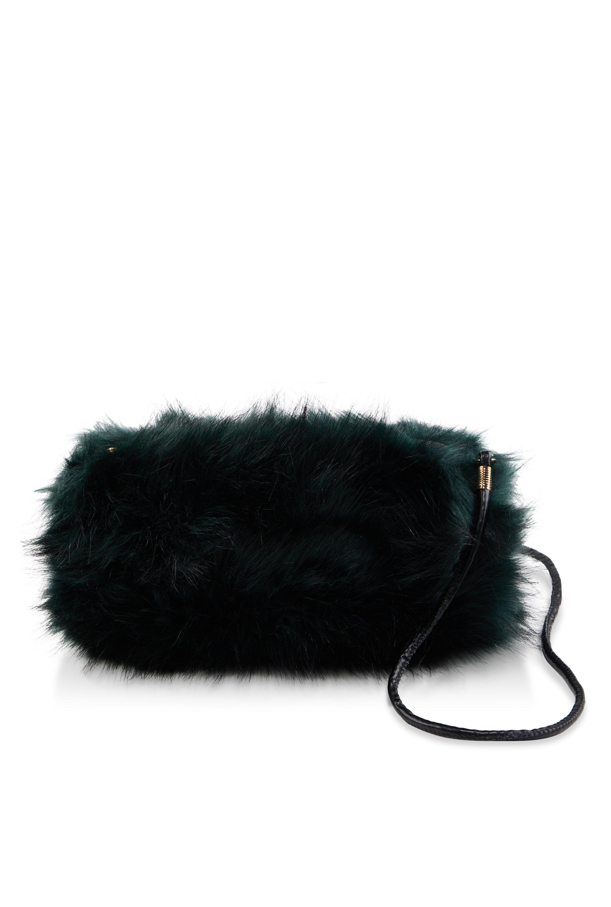 Faux Fur Hand Muff Crossbody Bag Female Product Image