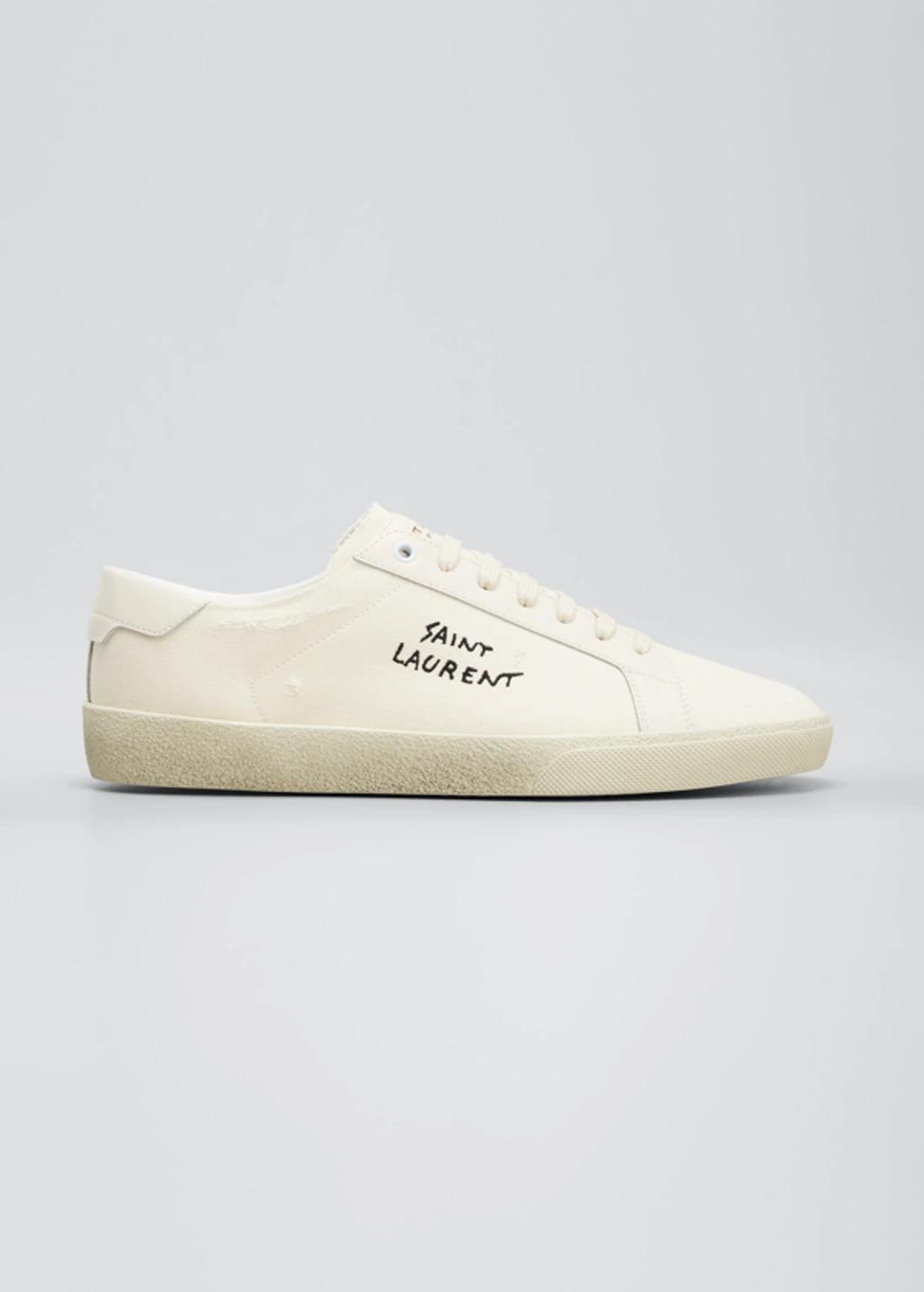 Men's Sl/06 Canvas Embroidered Logo Sneakers In White Product Image