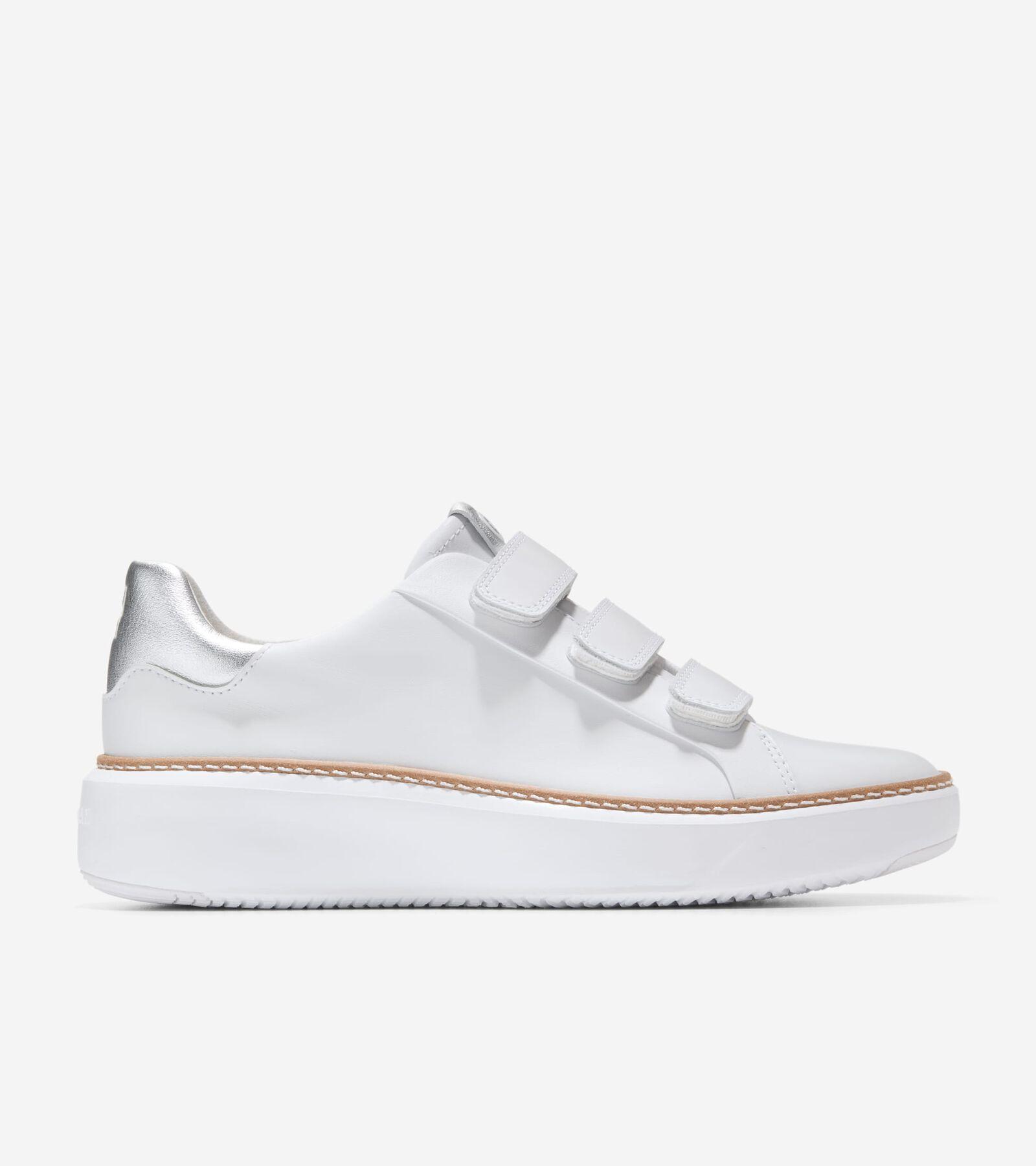 Cole Haan Womens GrandPr Topspin Triple Strap Sneaker - White Size 10.5 Product Image