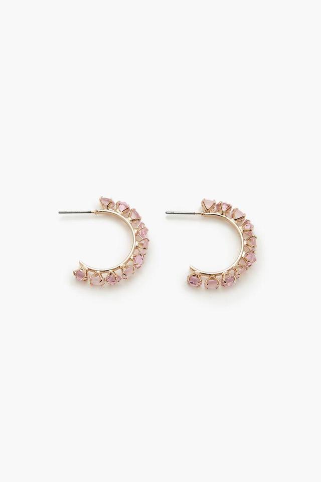 Faux Gem Hoop Earrings | Forever 21 Product Image