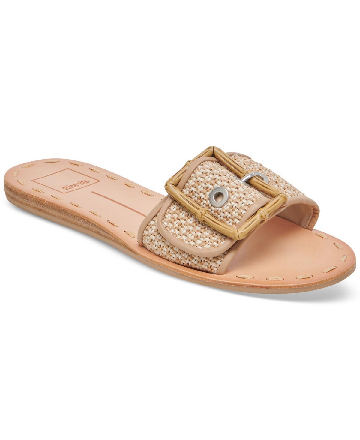 Dolce Vita Womens Dasa Buckle Detailed Slide Flat Sandals Product Image