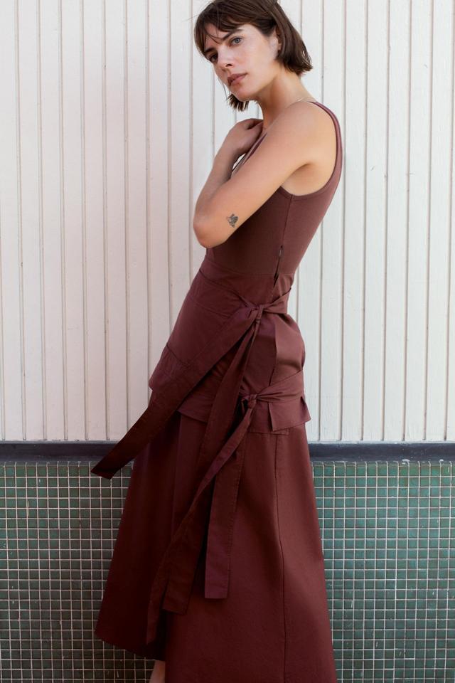 CONTRASTING MIDI DRESS Product Image