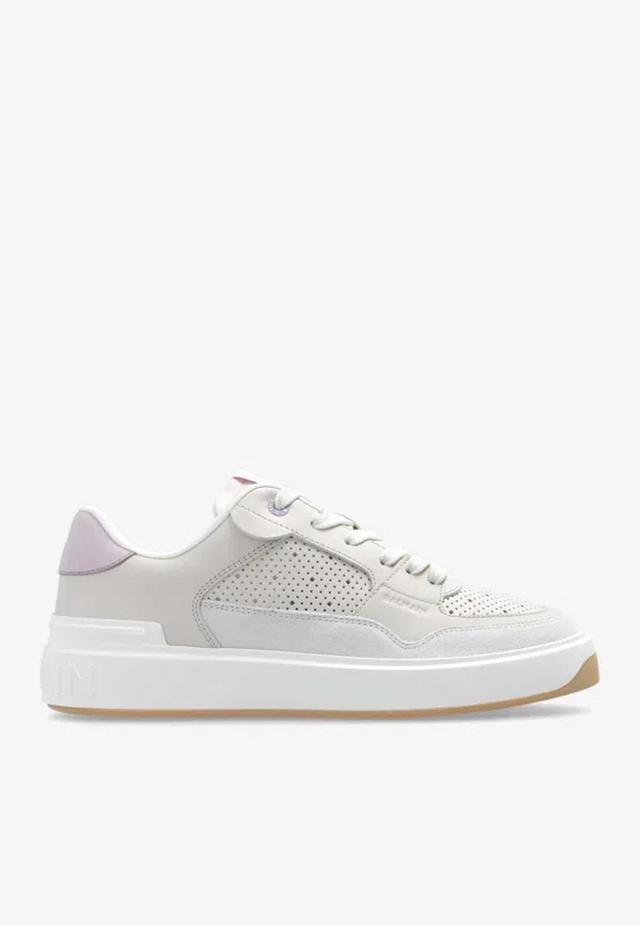 B-cout Flip Leather Sneakers In Beige Product Image