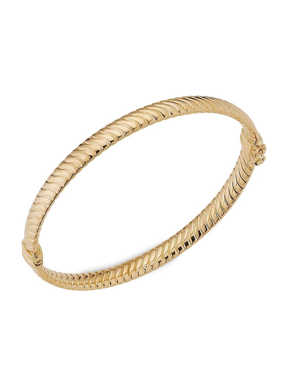 Womens 14K Yellow Gold Cobra Bangle Product Image