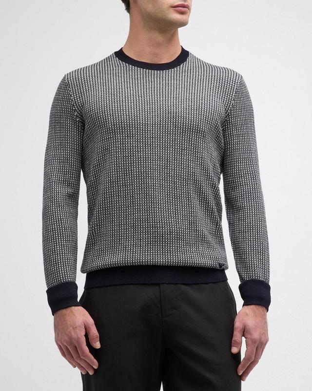 Mens Wool-Knit Crewneck Sweater Product Image