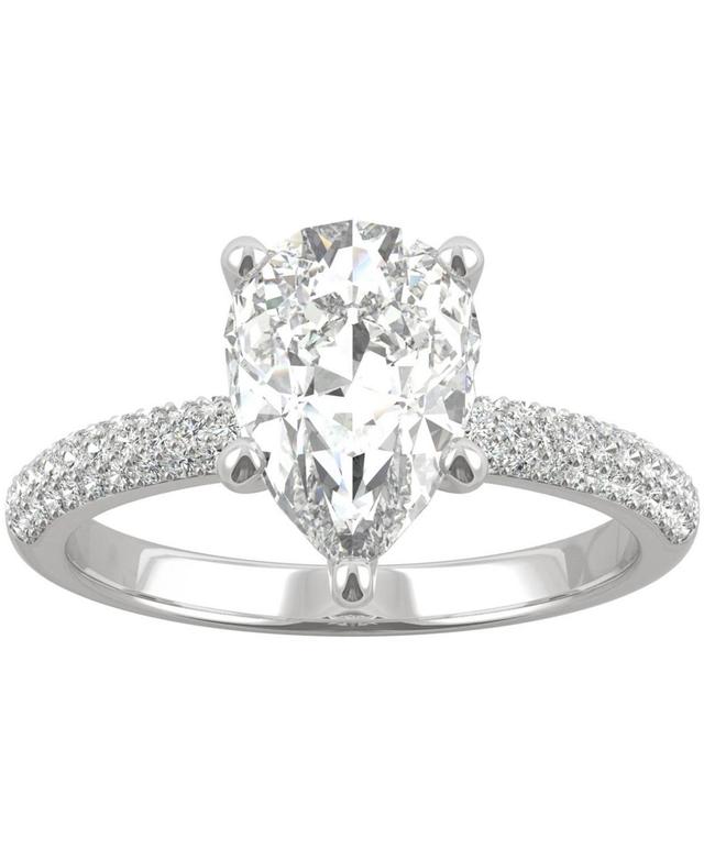 Charles & Colvard 2.31 Ct. T.w. Lab Created Moissanite Pear Engagement Ring, White, 9 Product Image