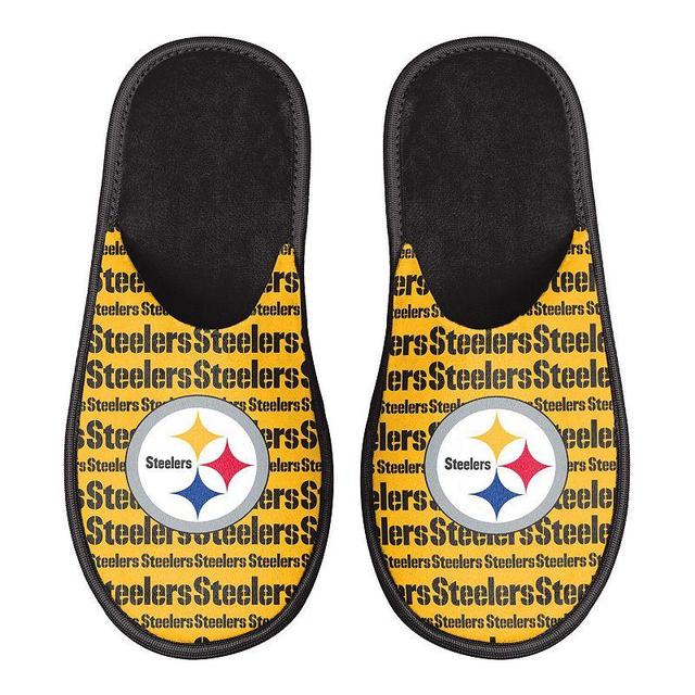 Mens FOCO Pittsburgh Steelers Scuff Logo Slide Slippers Product Image