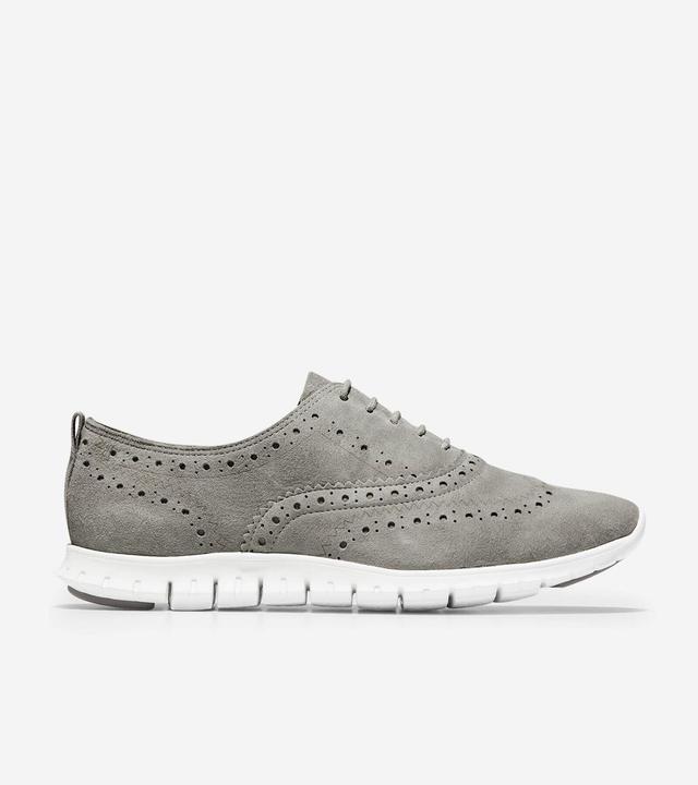 Cole Haan Womens Zergrand Wingtip Oxford Shoes - Grey Size 7 Product Image