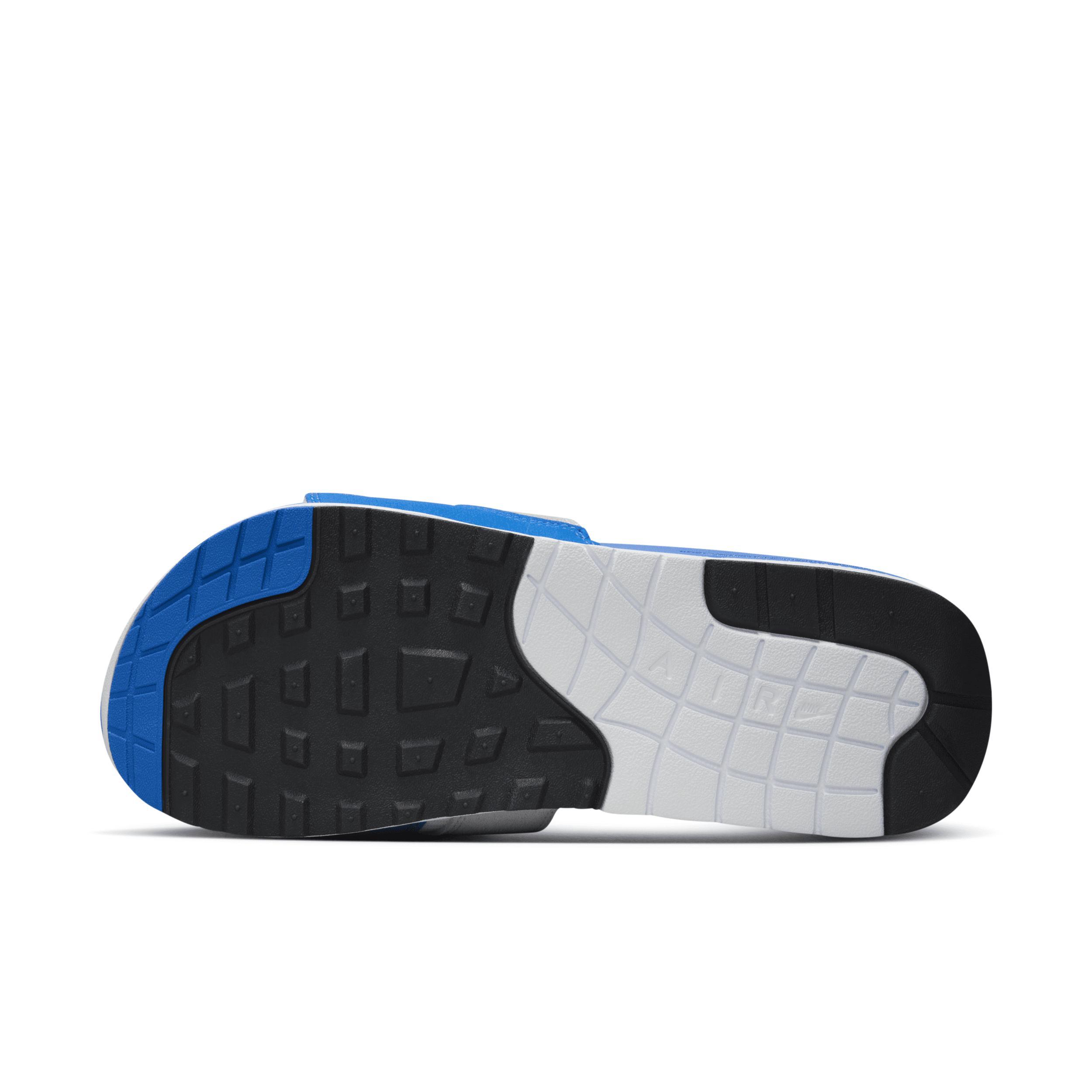 Nike Mens Nike Air Max 1 Slide - Mens Shoes White/Royal/Black Product Image