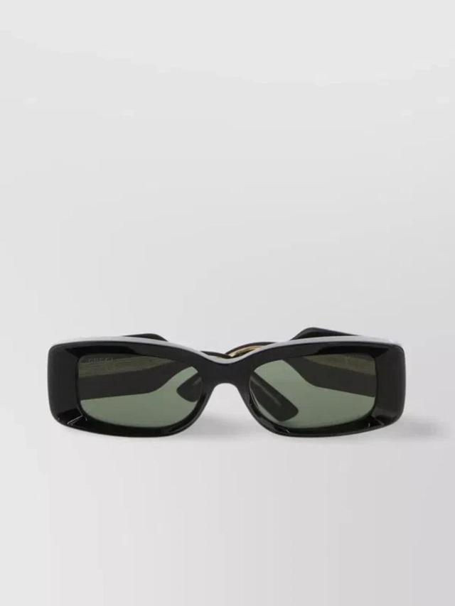 Acetate Square Frame Sunglasses In Black Product Image