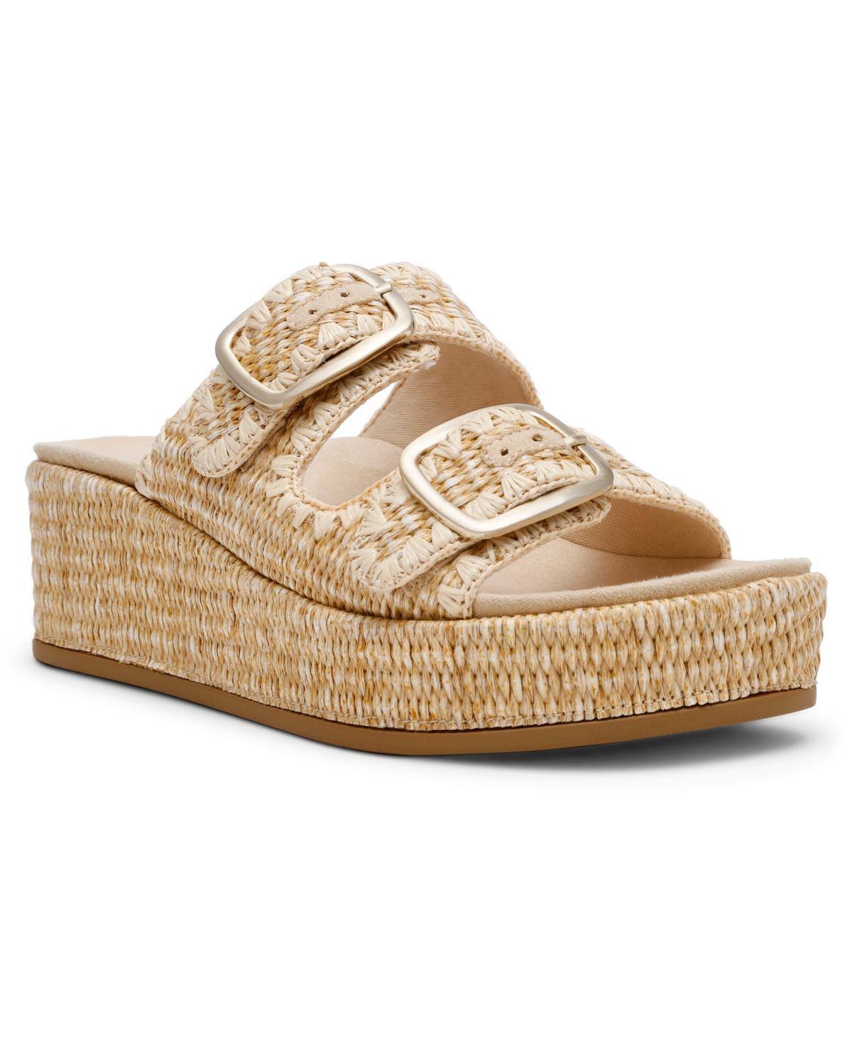 Anne Klein Womens Vineyard Raffia Platform Wedge Sandals Product Image