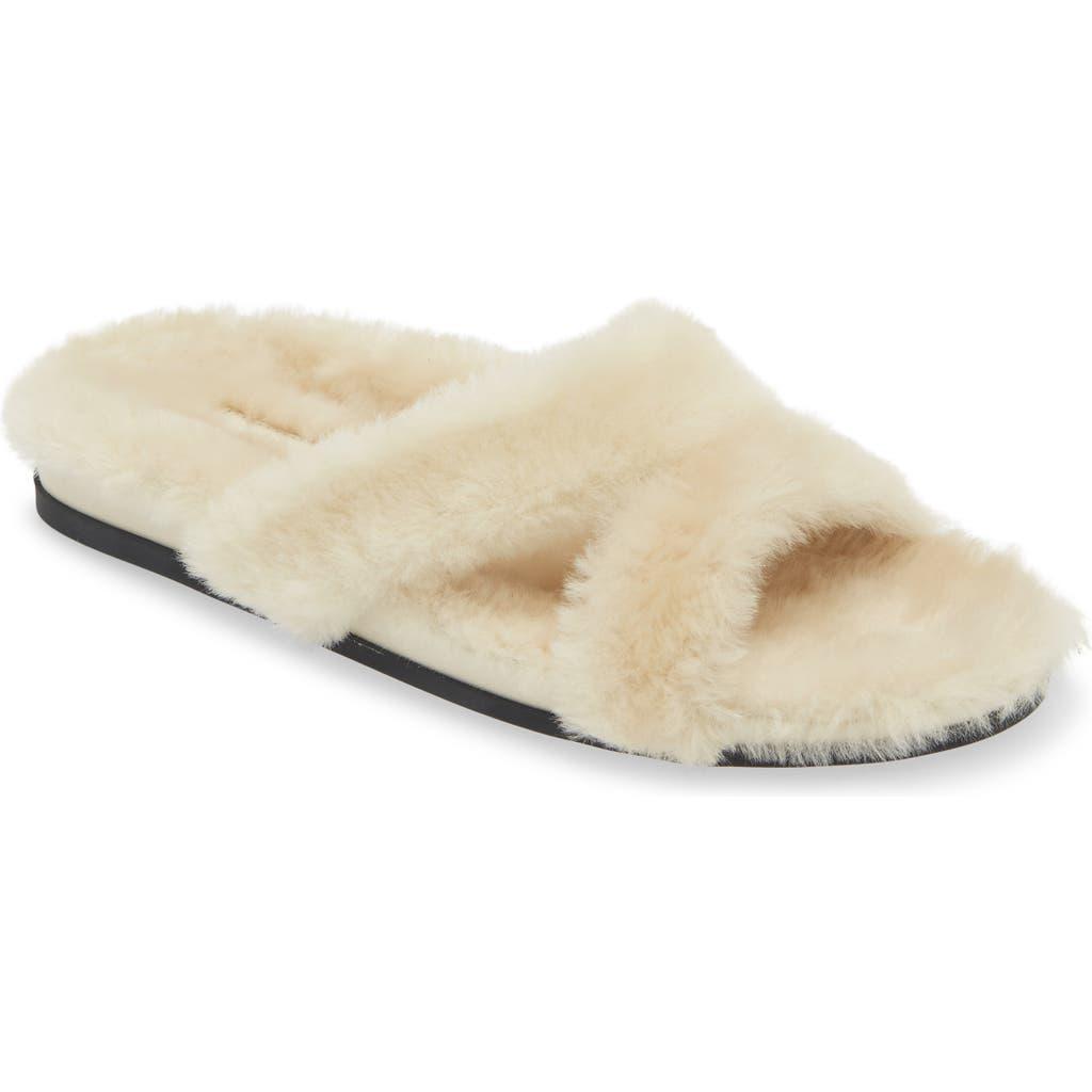 Chilpa Shearling Slippers In Dark Cream Product Image