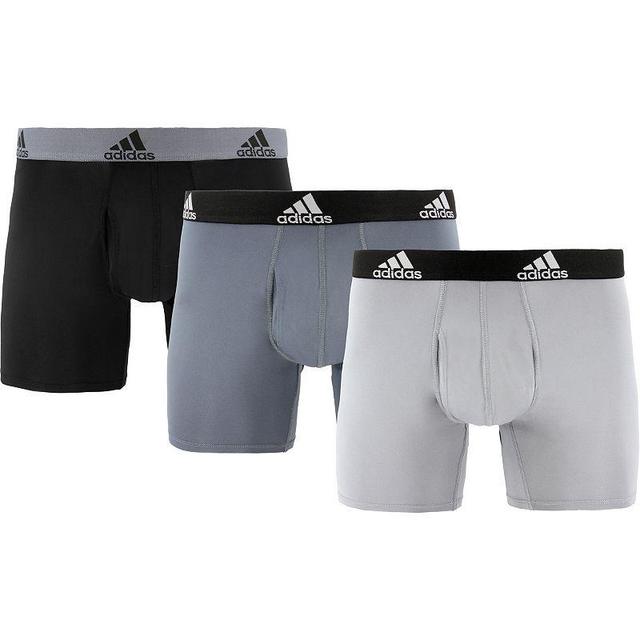 adidas Big Tall Performance Boxer Brief 3-Pack (Grey/Onix Men's Underwear Product Image