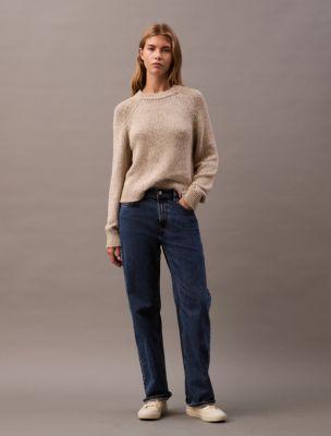 Cotton Relaxed Crewneck Sweater Product Image