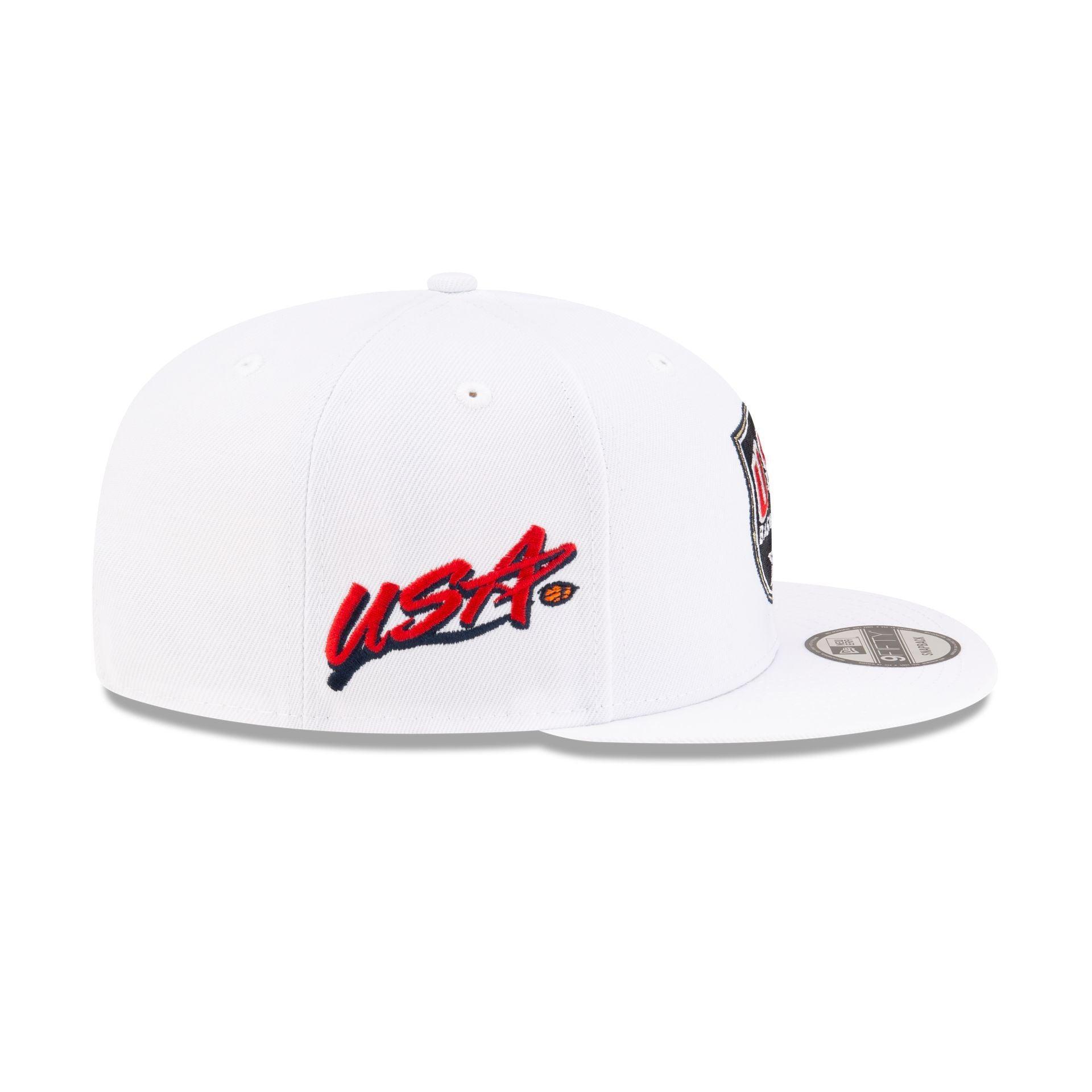 USA Basketball Shield Optic White 9FIFTY Snapback Hat Male Product Image