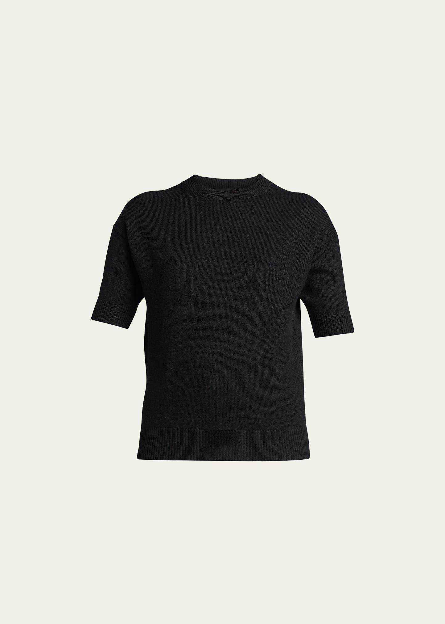 Short-Sleeve Easy Cashmere Pullover Product Image