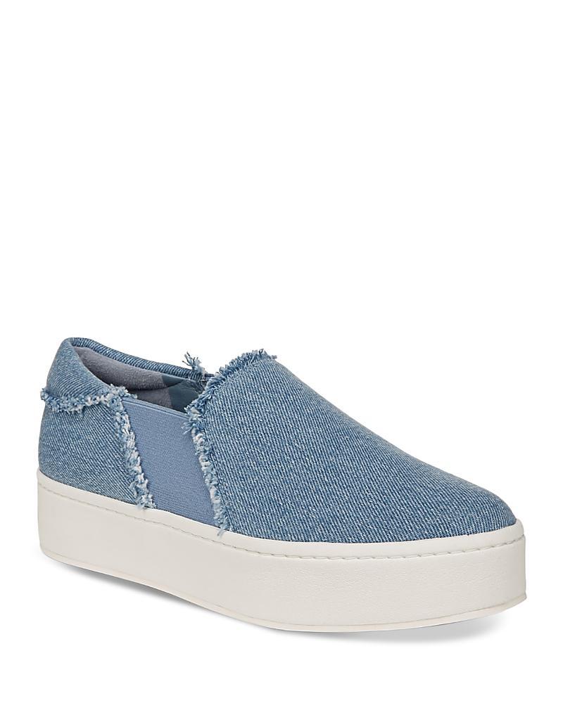 Vince Womens Warren Fray Platform Slip On Sneakers Product Image