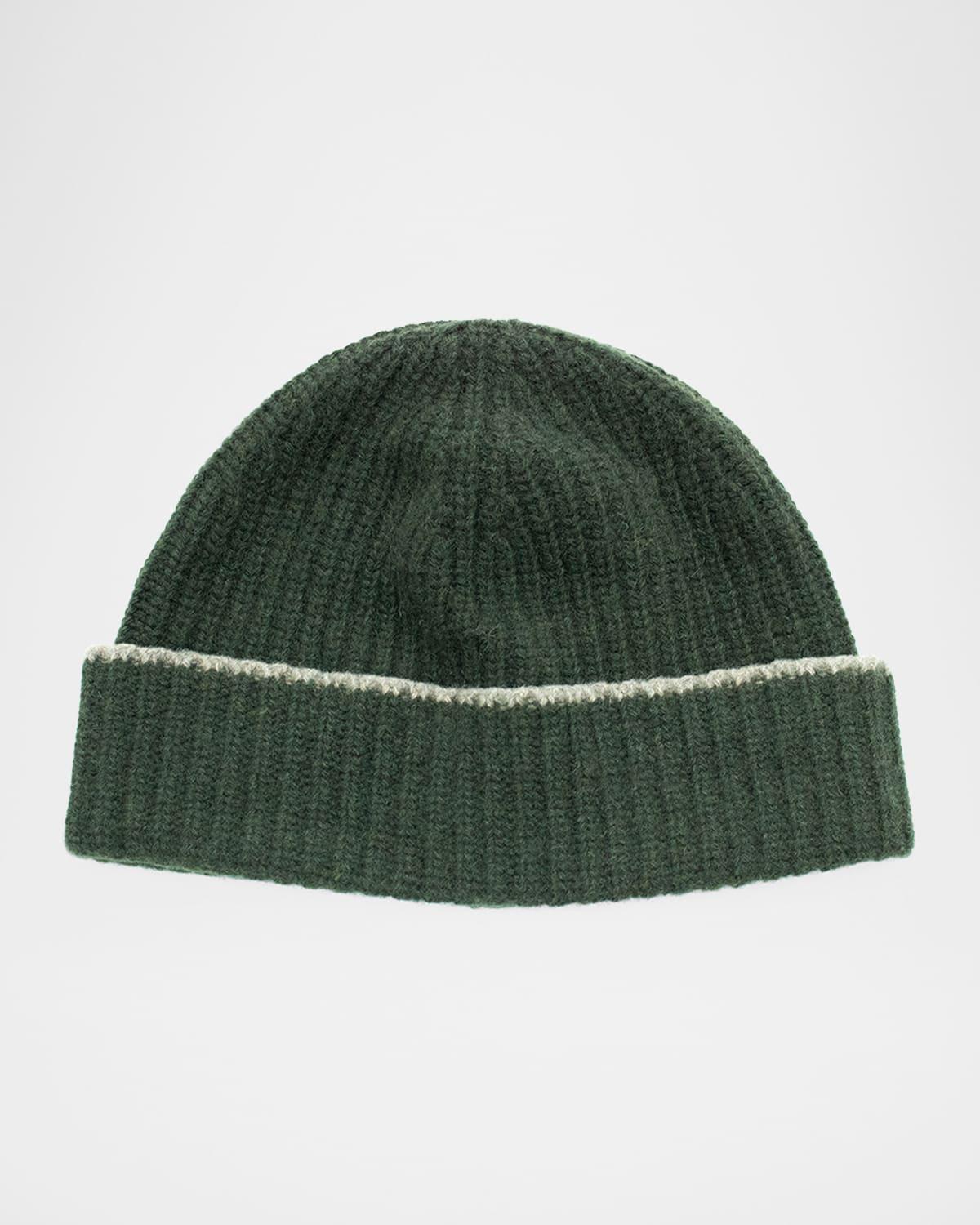 Men's English Rib Cashmere Beanie Product Image