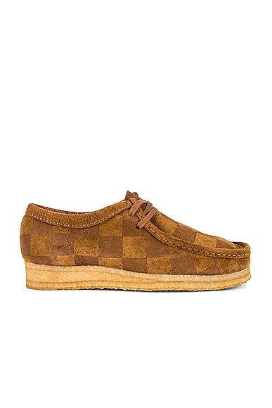 Clarks Wallabee Check Shoe in Brown Product Image