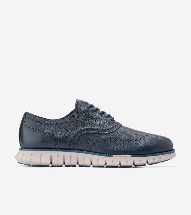 Cole Haan Mens Zergrand Remastered Wingtip Oxford Shoes - Blue Size 8.5 Product Image