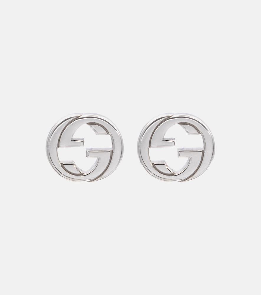 Silver Interlocking G Stud Earrings Product Image