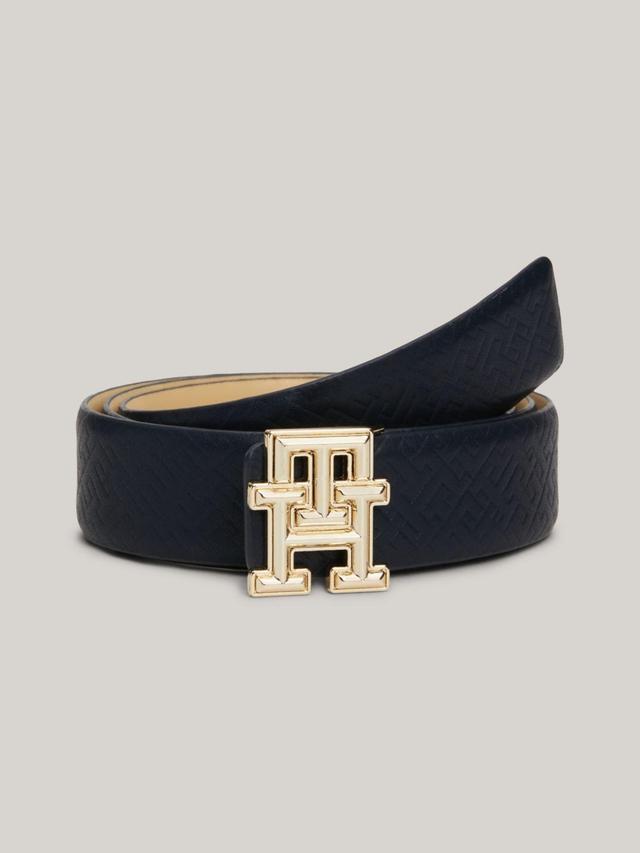 Tommy Hilfiger Women's TH Logo Reversible Leather Belt Product Image