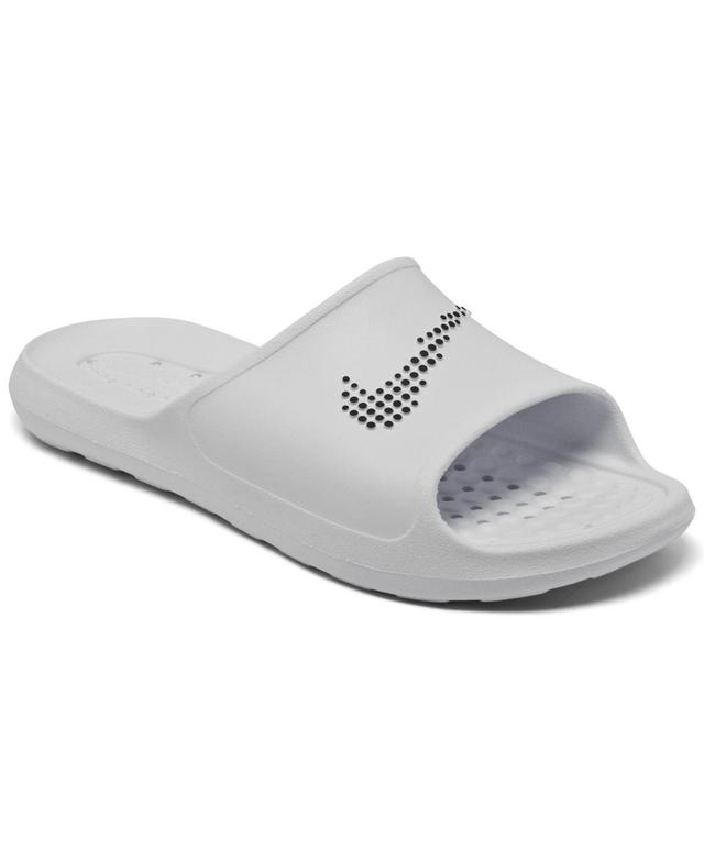 Men's Victori One Shadow Slide Sandals From Finish Line In White,black Product Image